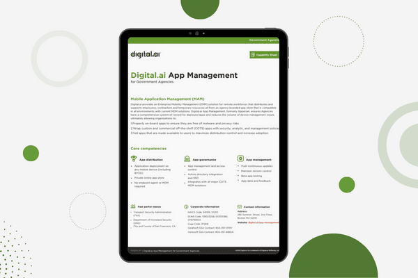 Digital.ai App Management for Government Agencies